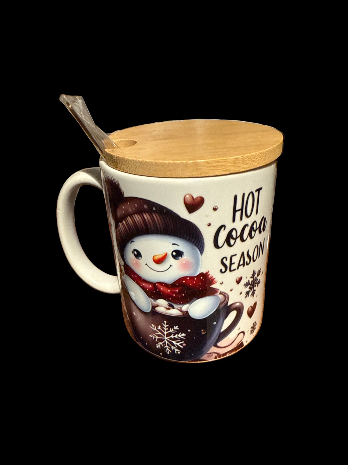 Ceramic mug with spoon