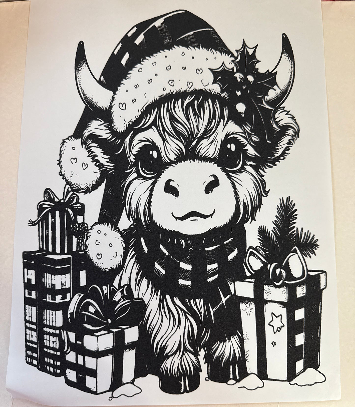 Christmas cow Adult DTF