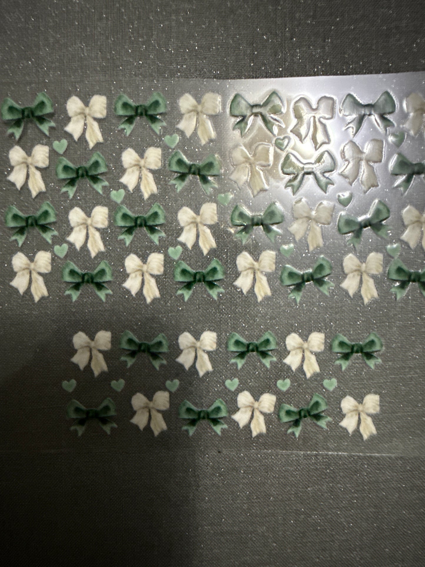 Keychain - Green Bows