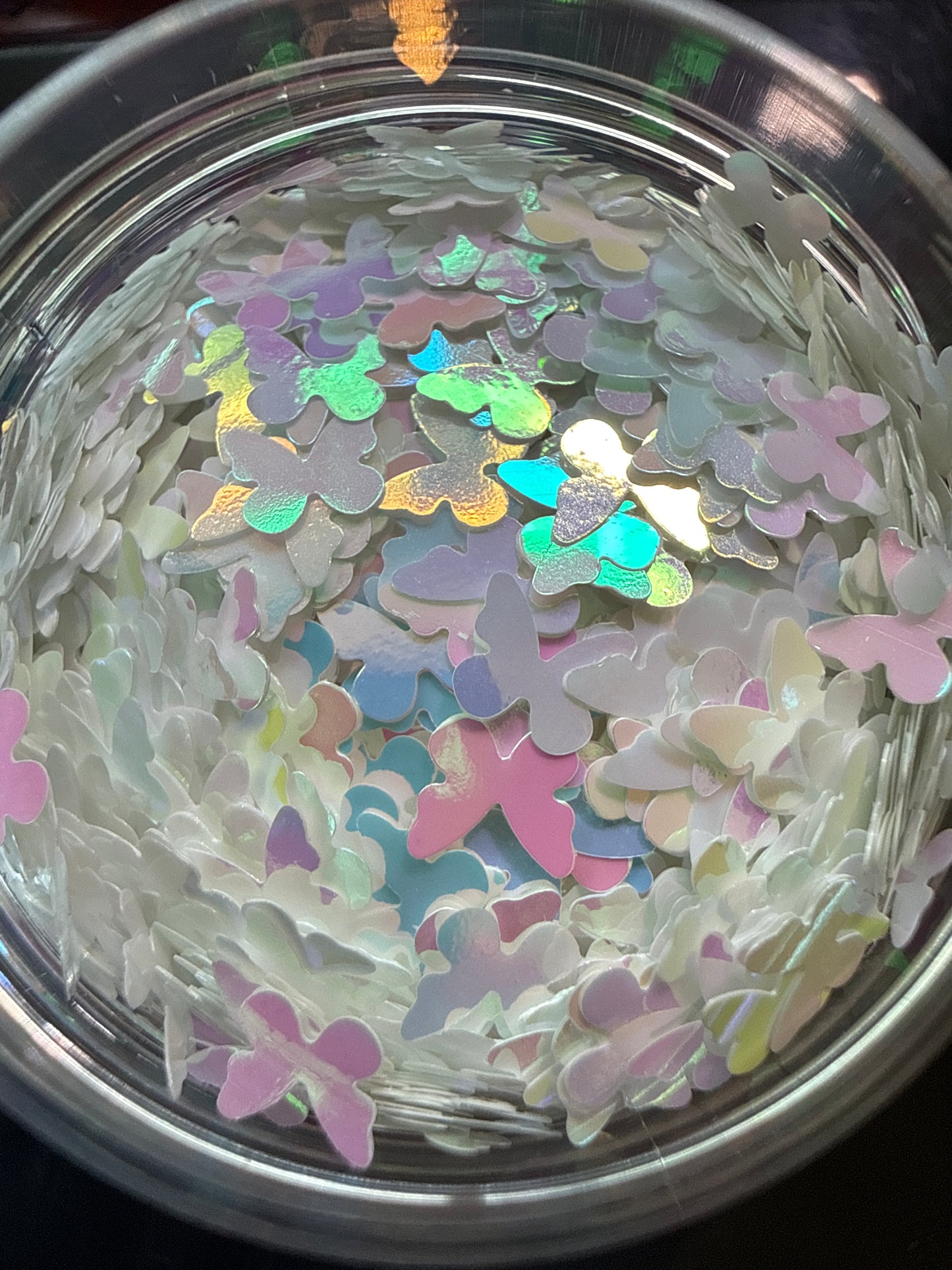 White color shifting butterflies