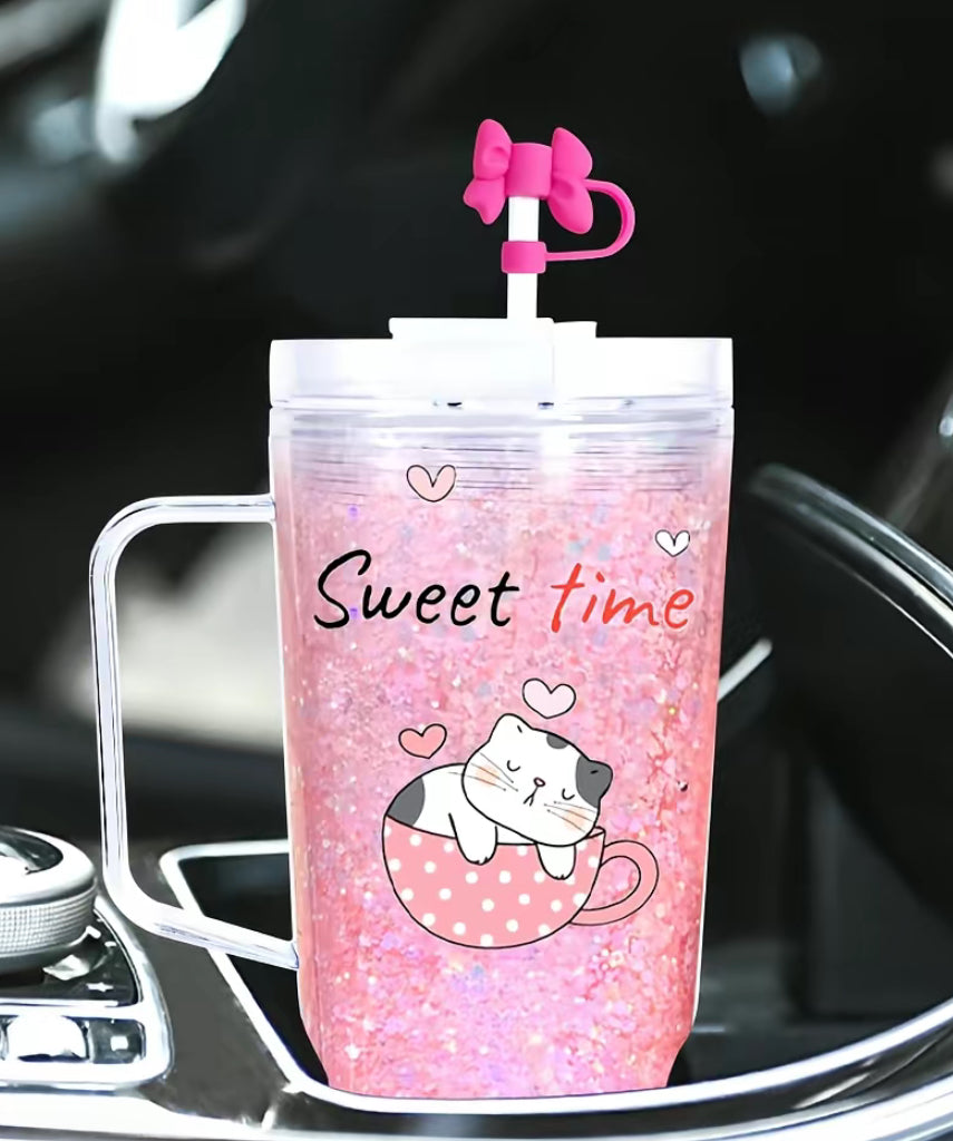 30oz Acrylic Handled Snowglobe Tumbler