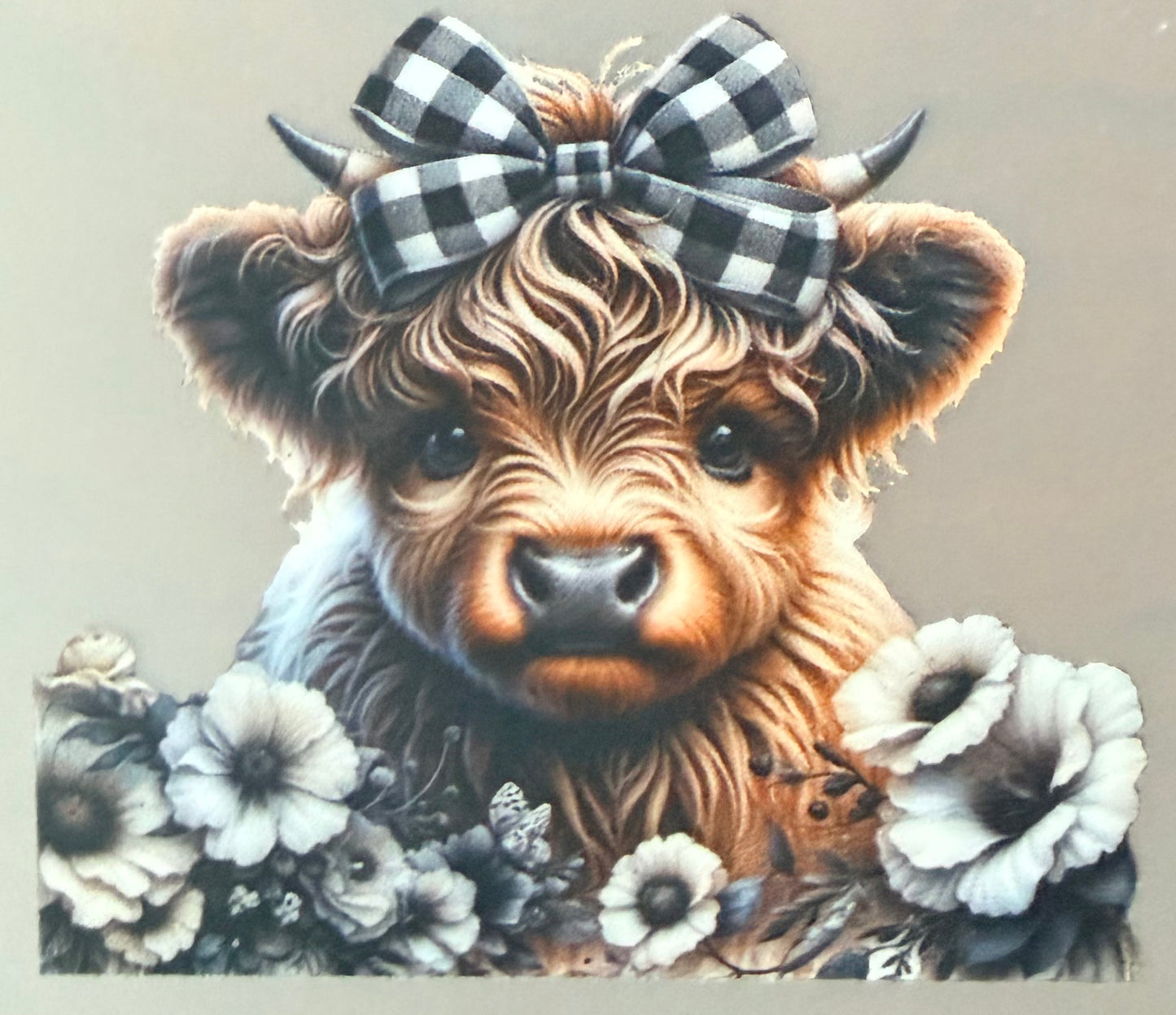 Plaid cow Hat DTF