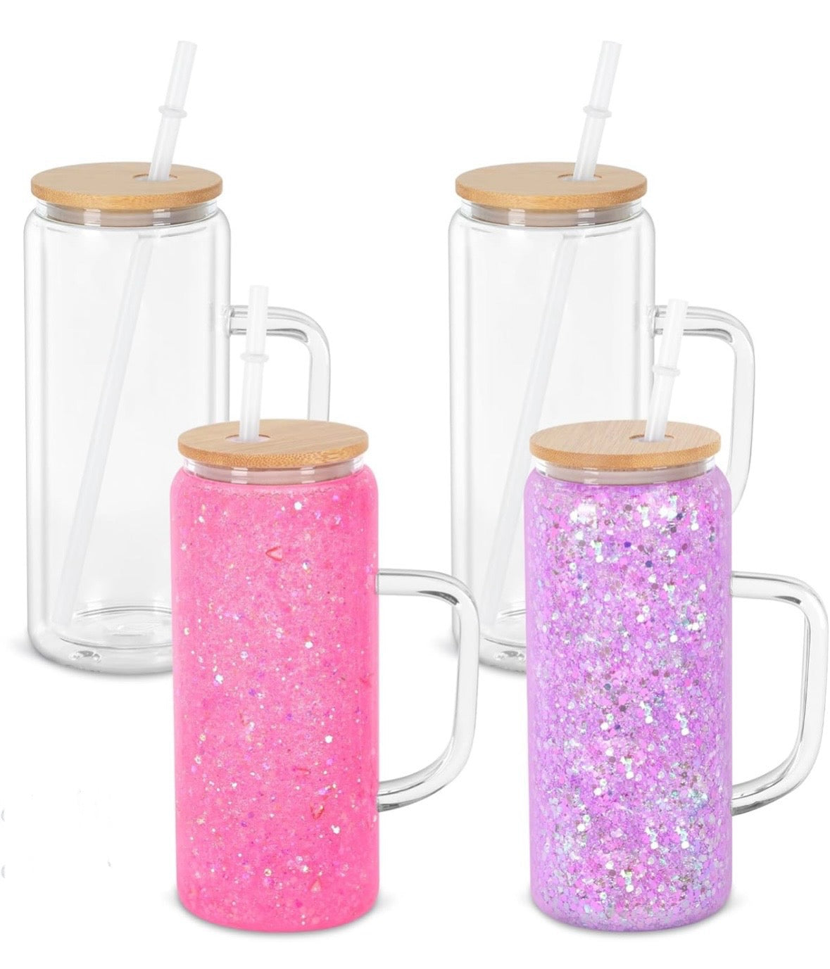 20oz handled Snowglobe - Glass