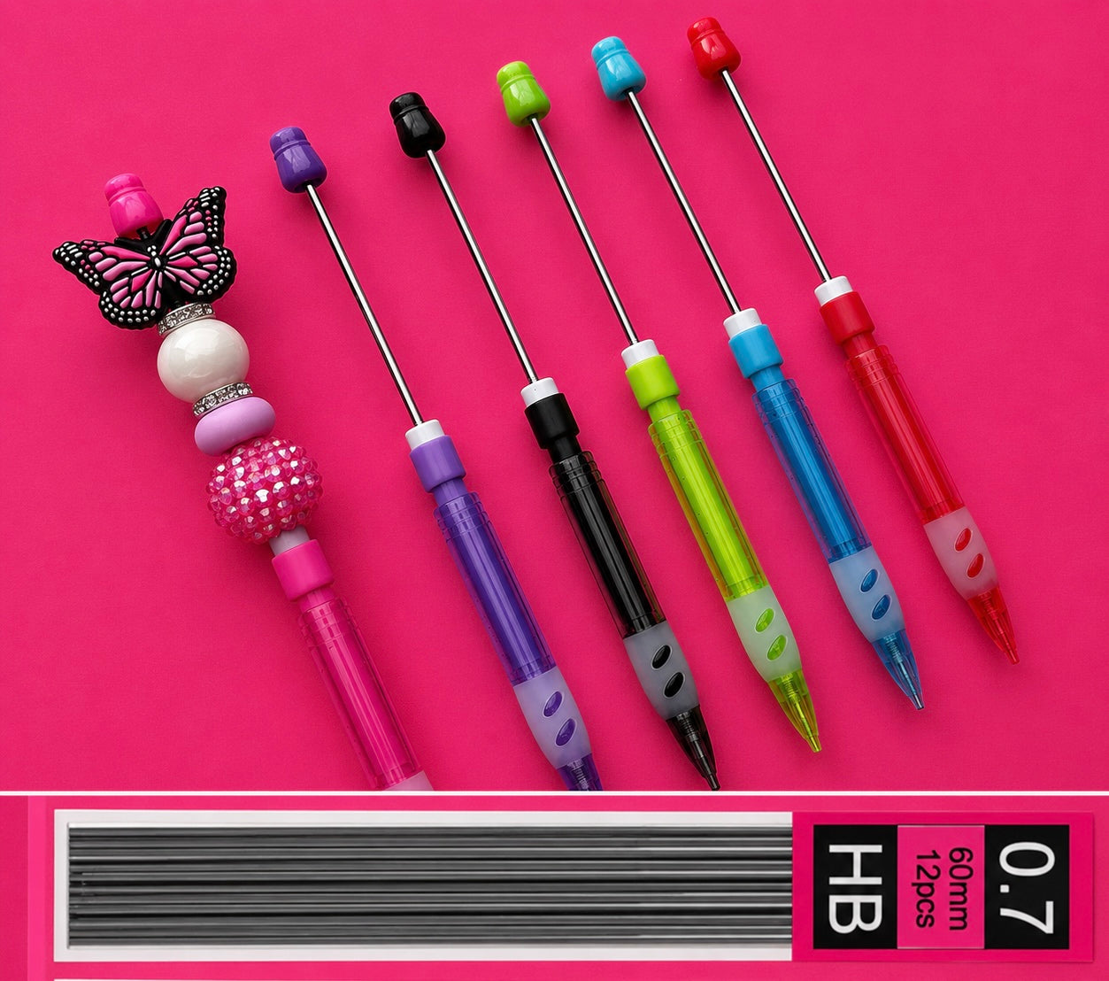 Beadable mechanical pencil