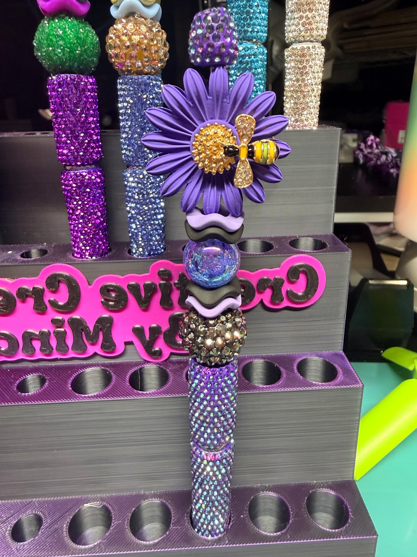 Purple Butterfly Bling Pen