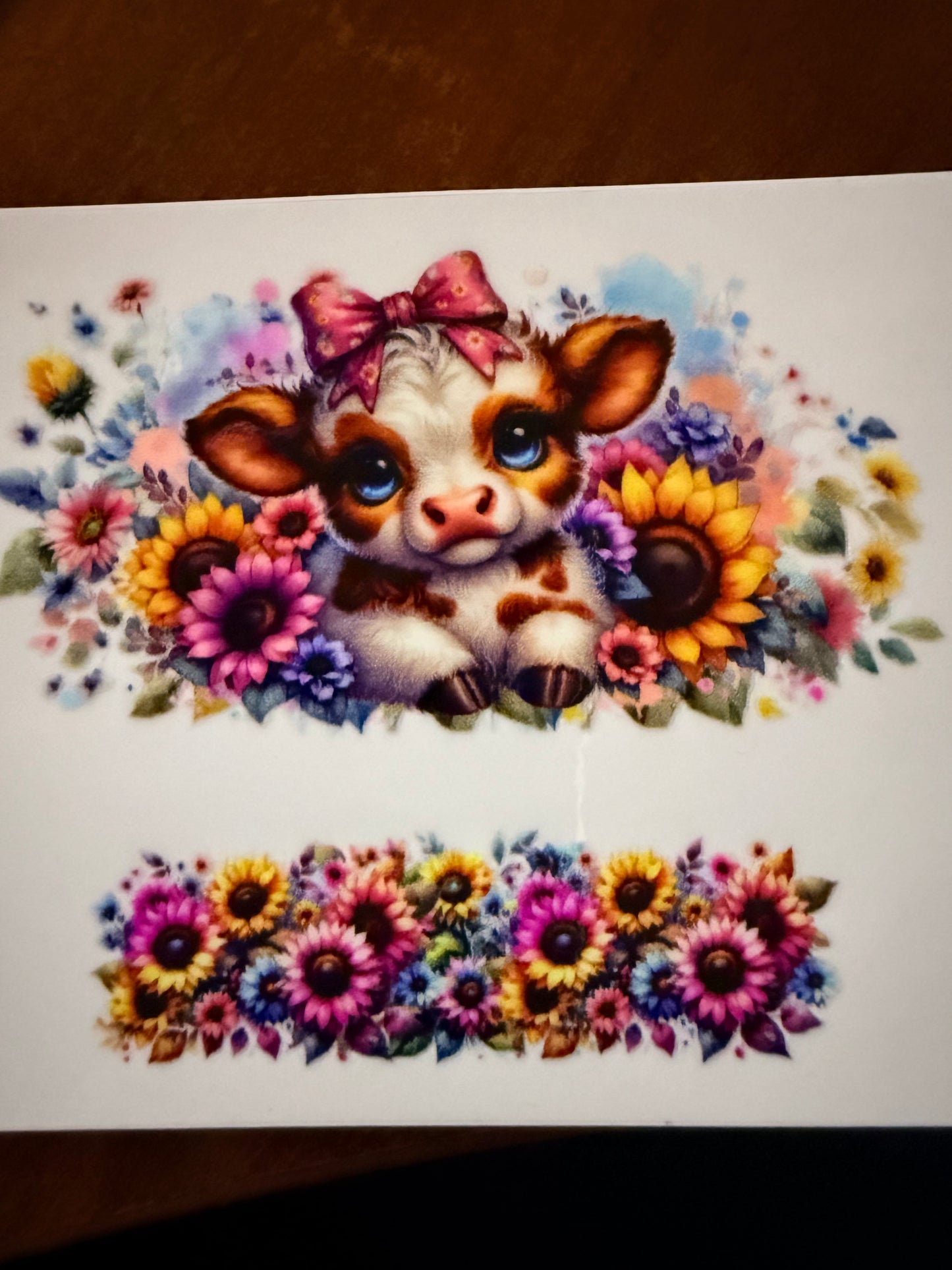 Keychain - cutesy bow cow