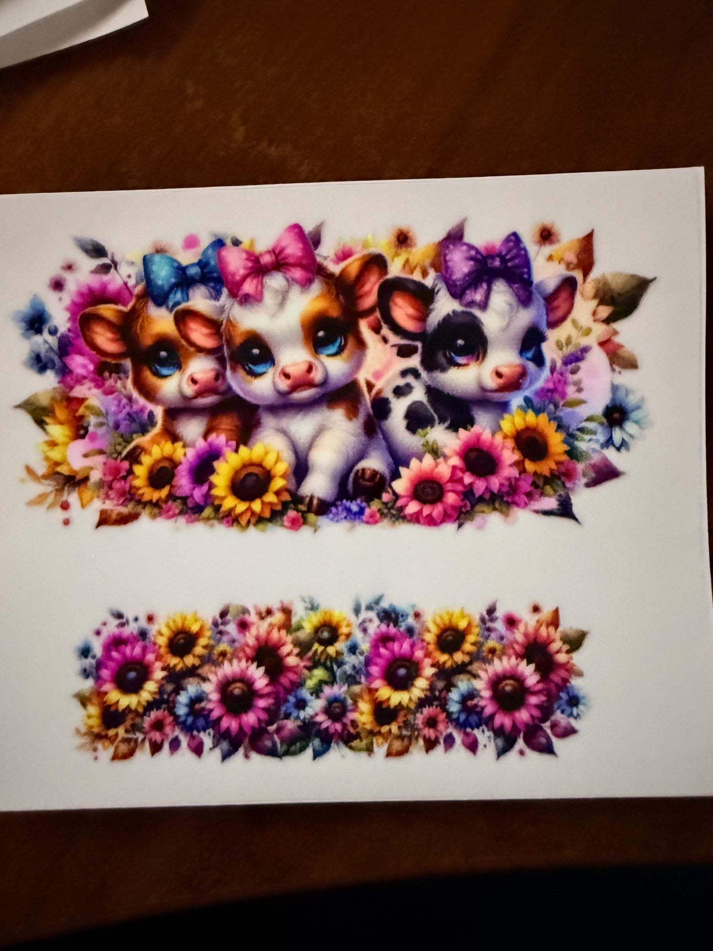 Keychain - flower cows
