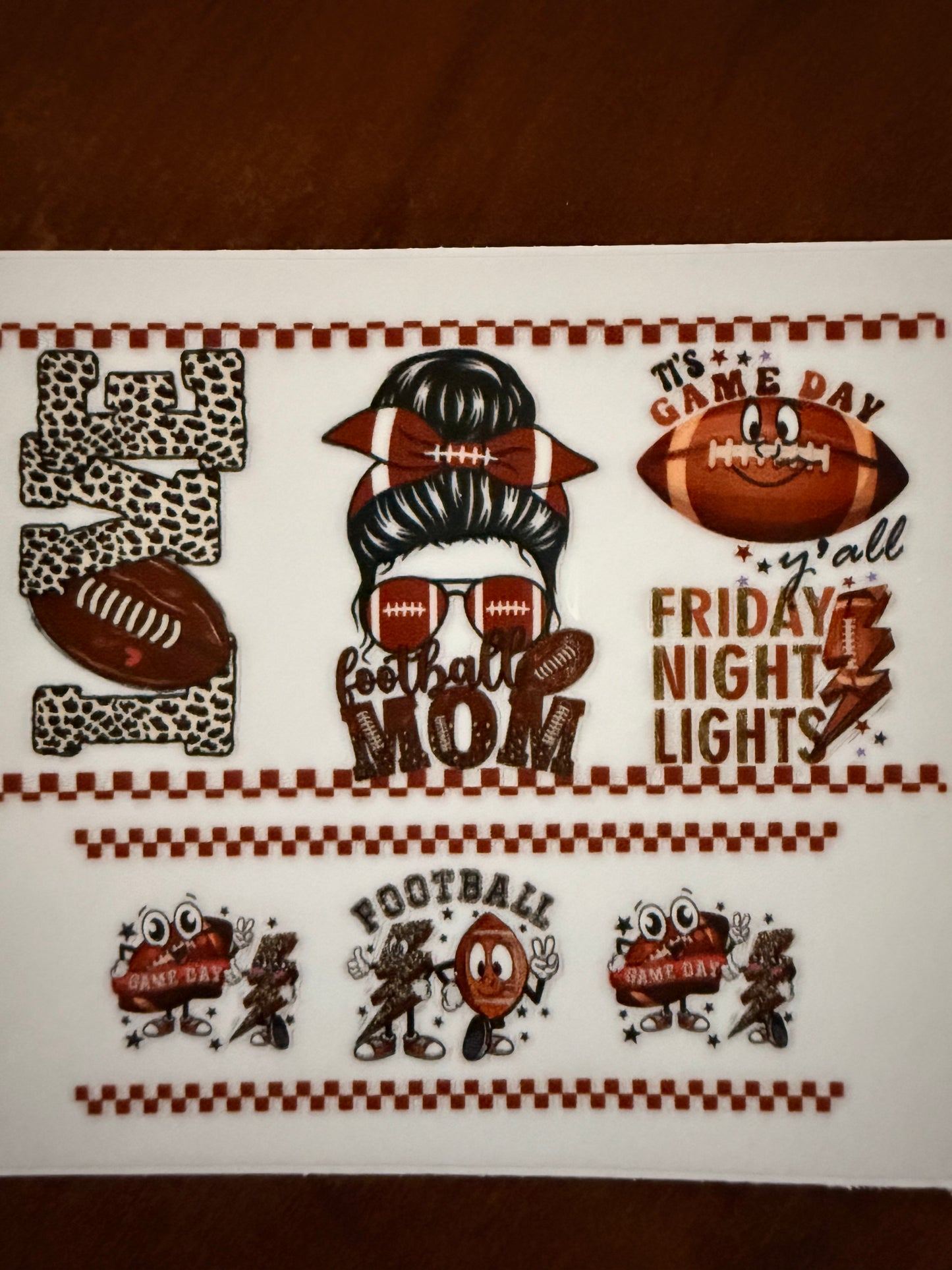 Keychain - football mom