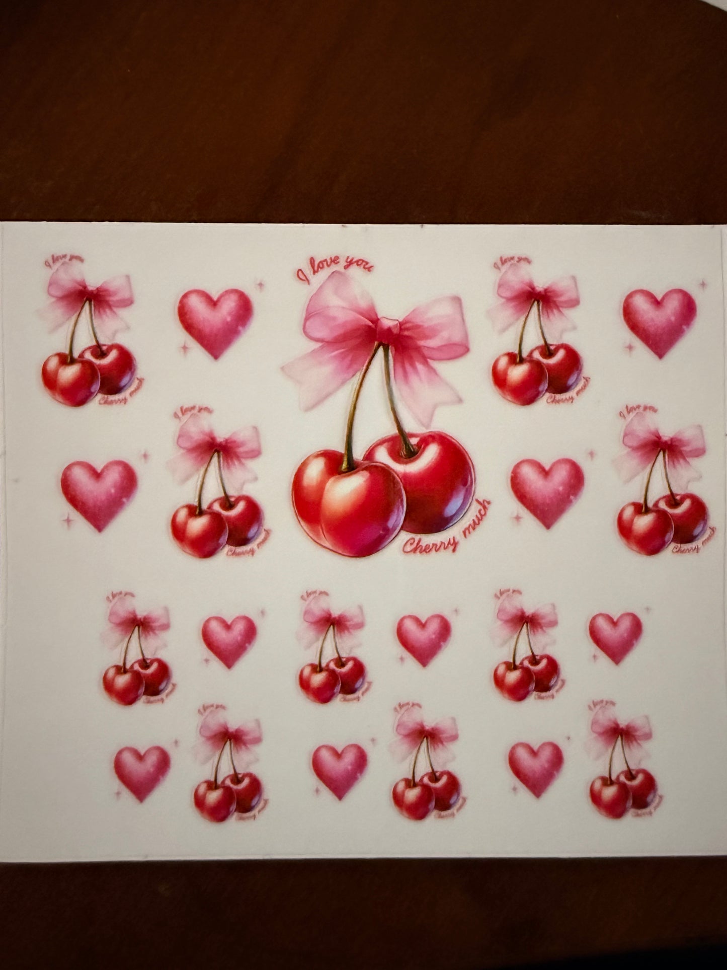 Keychain - Cherry hearts