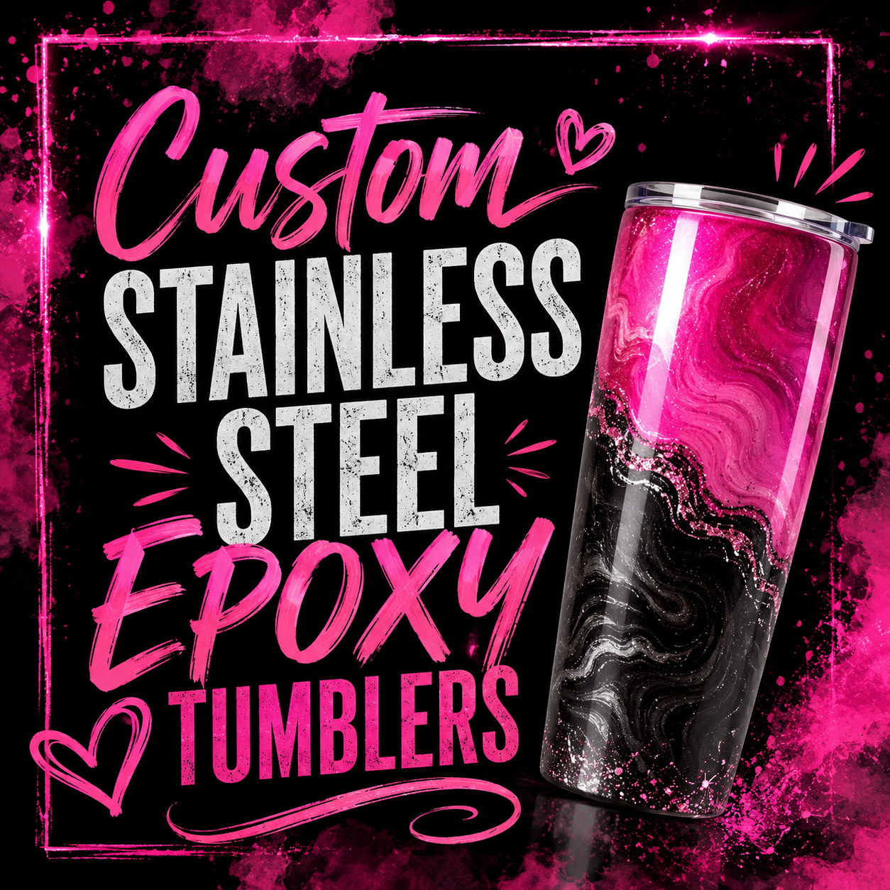 Custom Stainless Steel Epoxy Tumblers