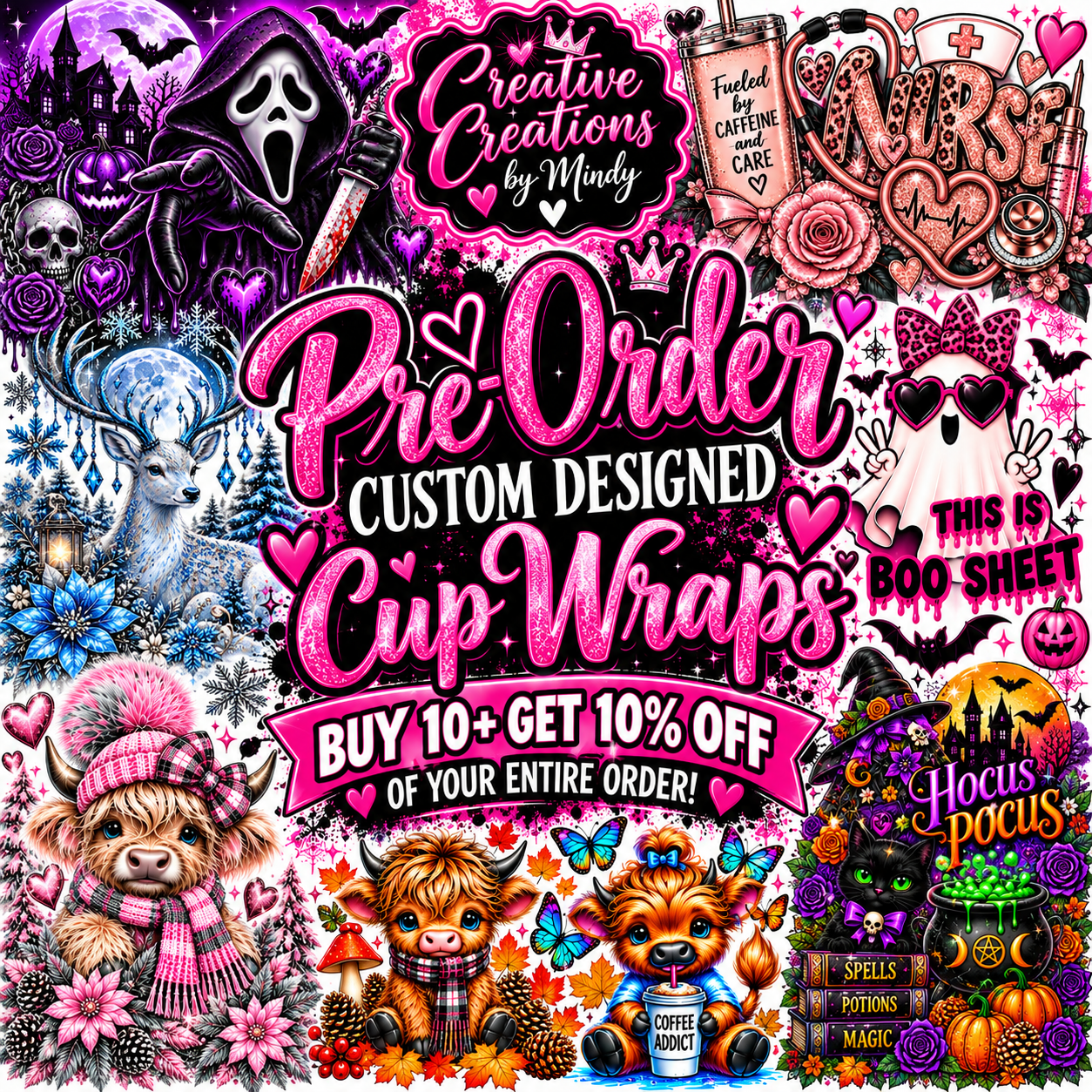 Pre-Order Custom Designed Cup Wraps!!!