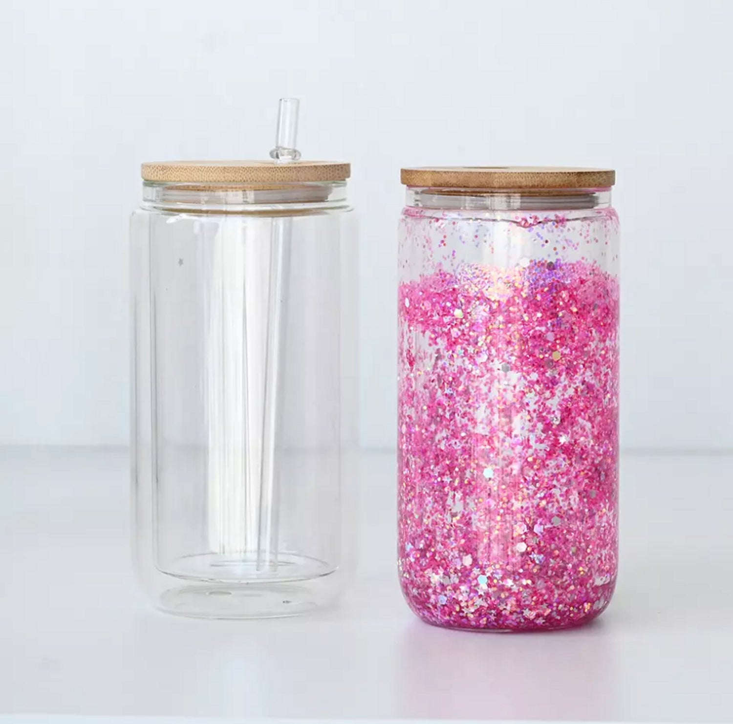 Snow Globe Glitter Cups