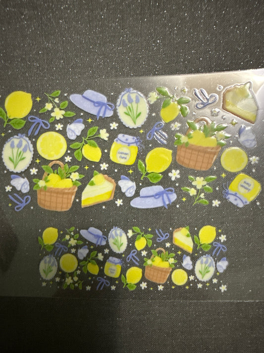 Keychain - Floral Lemons