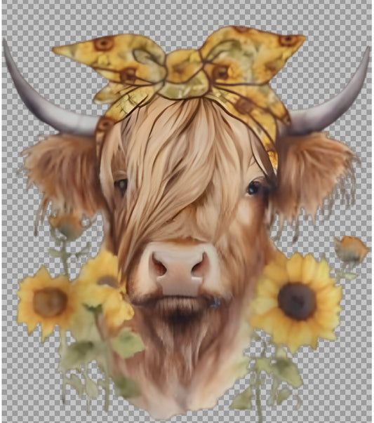Sunflower Cow Adult DTF