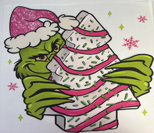 Grinch cake Adult DTF