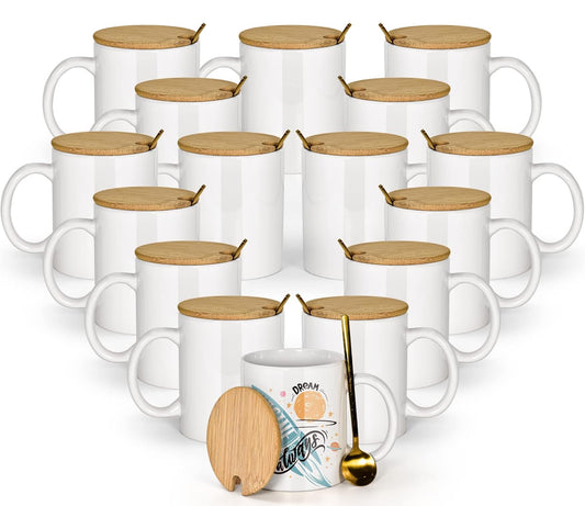 Ceramic mug with spoon