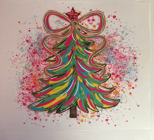 Pastel Christmas tree Adult DTF
