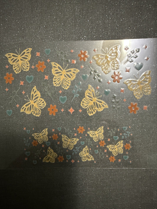 Keychain - Gold Butterflies