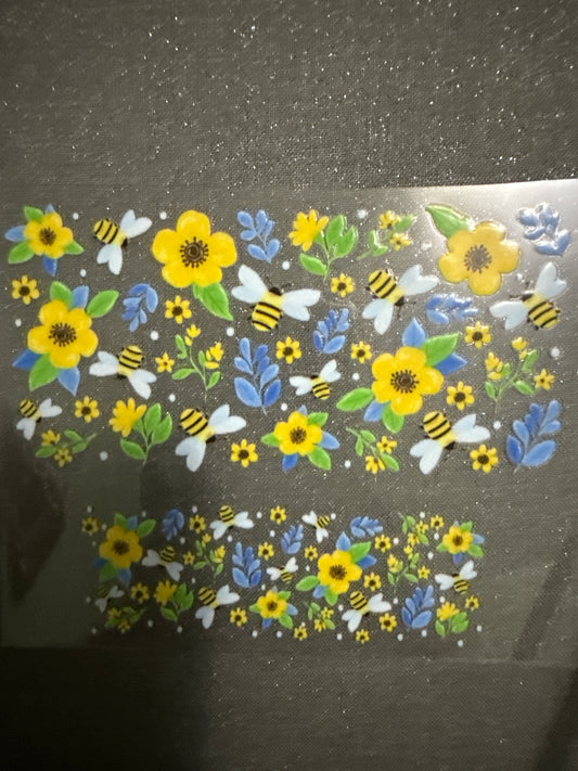 Keychain - Bees & Flowers