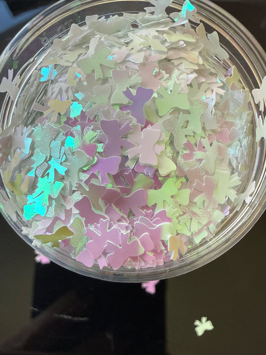 White color shifting bows