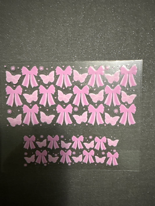 Keychain - Pink Bows & Butterflies