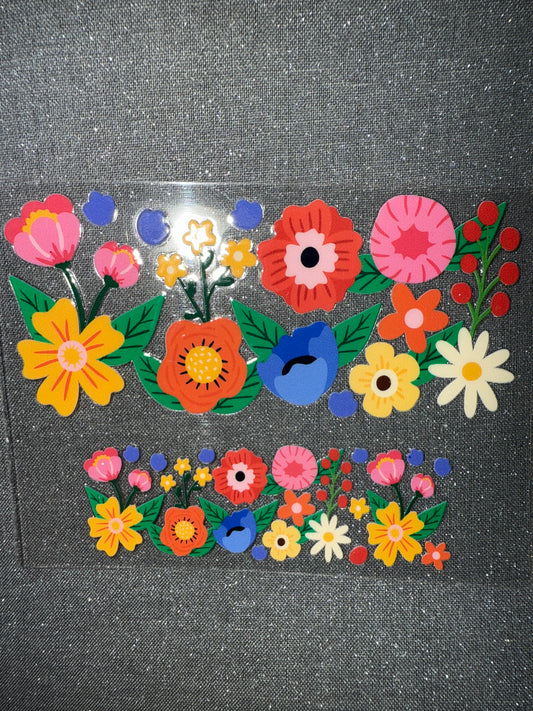 Keychain - colorful flowers