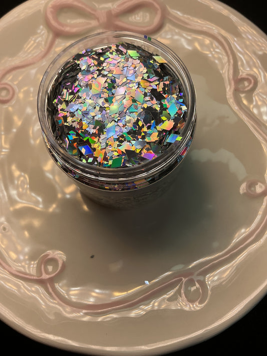 Silver Holographic Diamonds