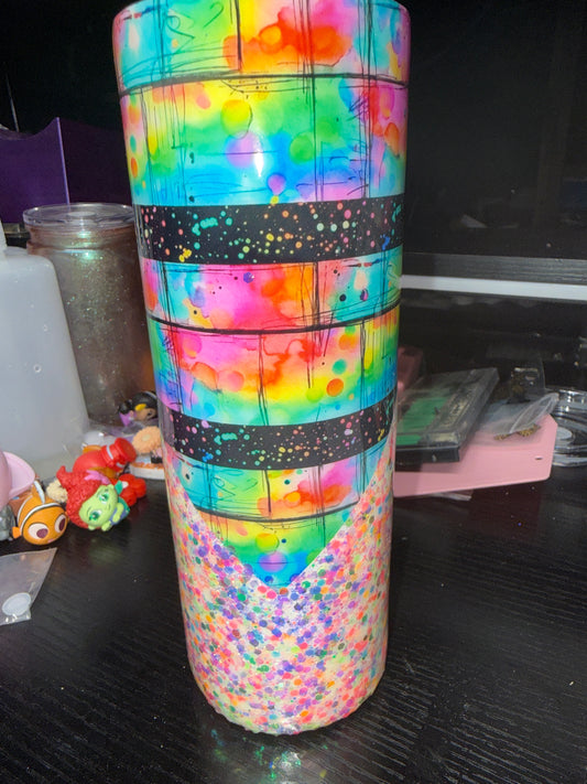 Glow in the dark epoxy waffle