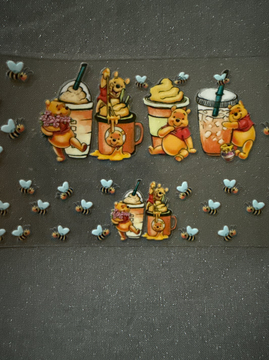 Keychain - yellow bear bees