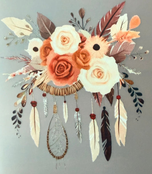 Boho Flowers Hat DTF