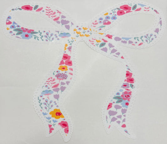 Lace floral bow Adult DTF