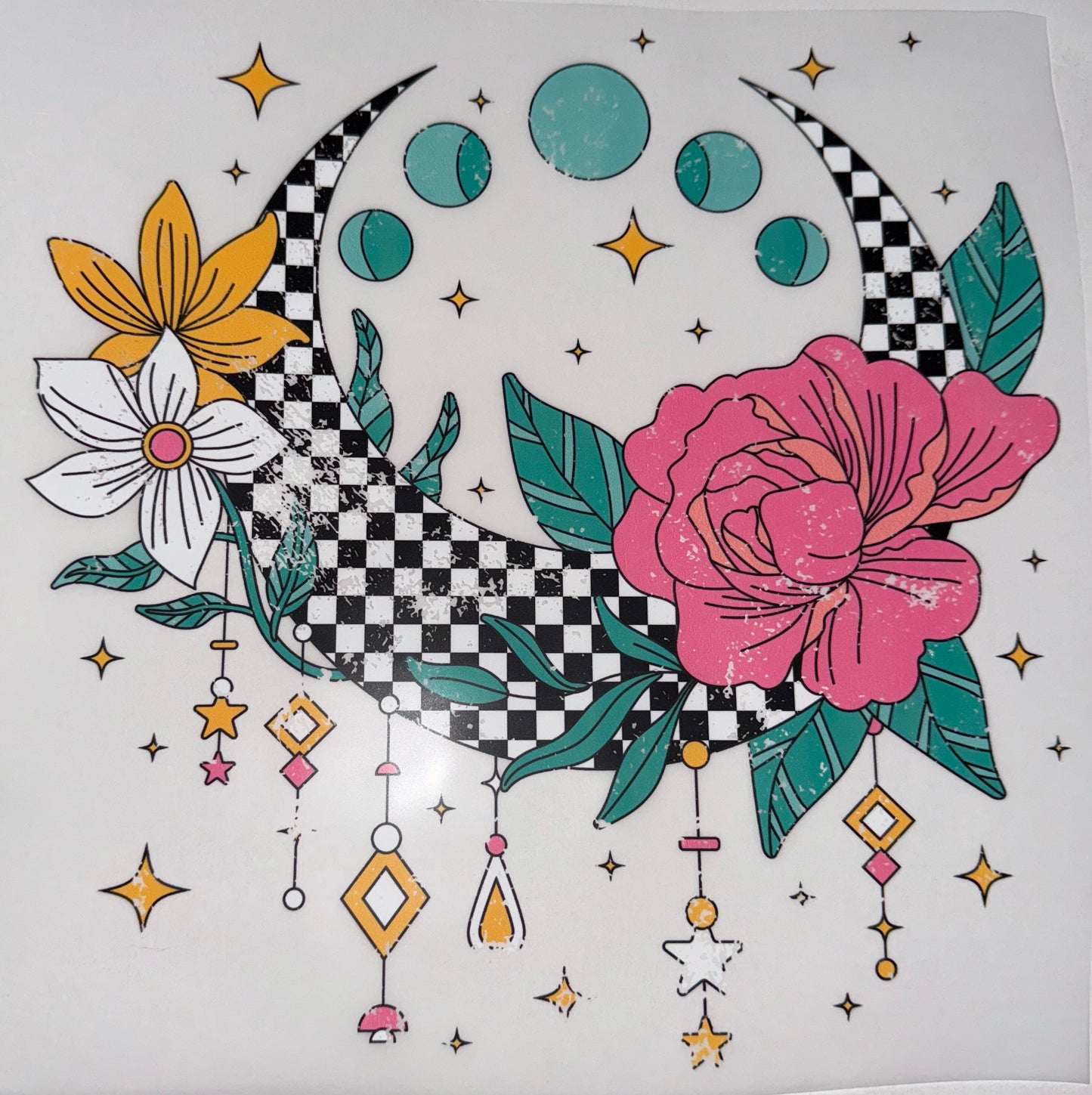 Checkered moon adult DTF