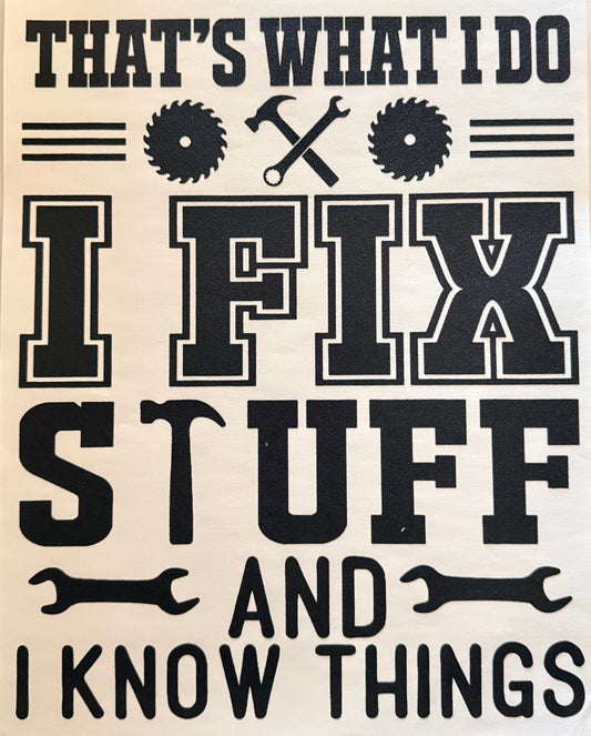 I fix stuff Adult DTF