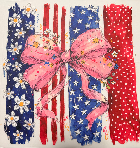 Americana bow Adult DTF
