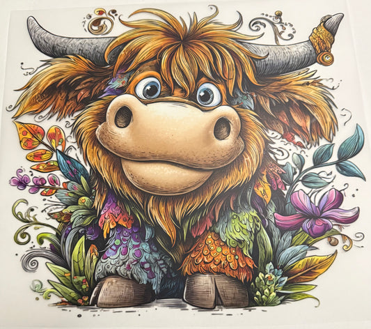 Fun highland cow Adult DTF