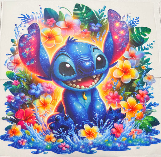 Blue alien Adult DTF