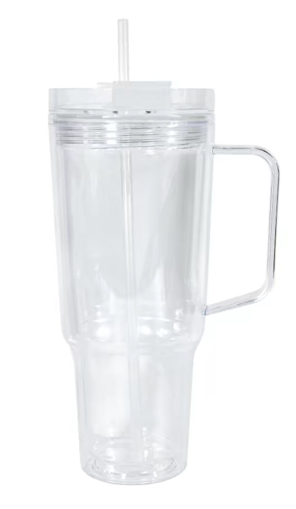 30oz Acrylic Handled Snowglobe Tumbler
