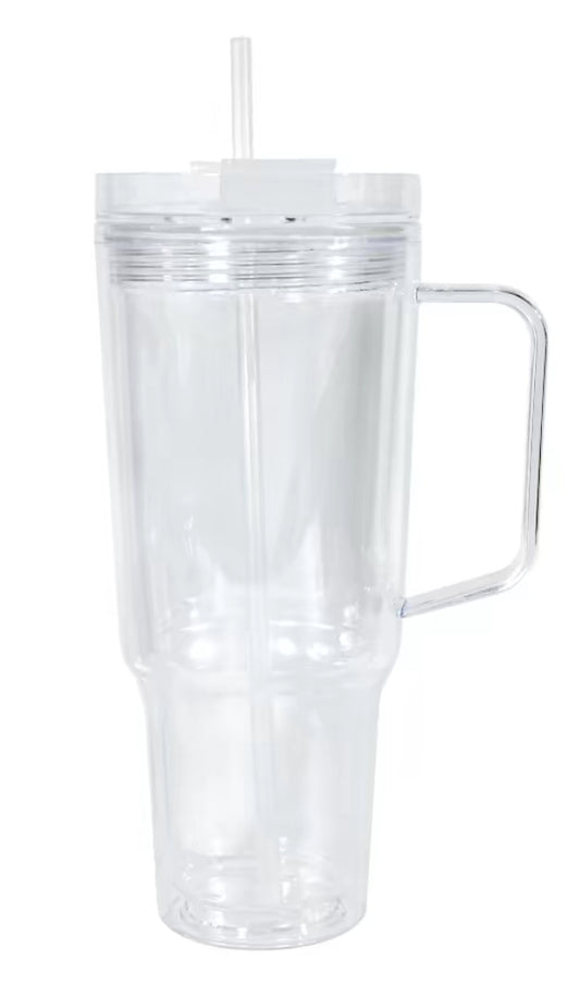 30oz Acrylic Handled Snowglobe Tumbler