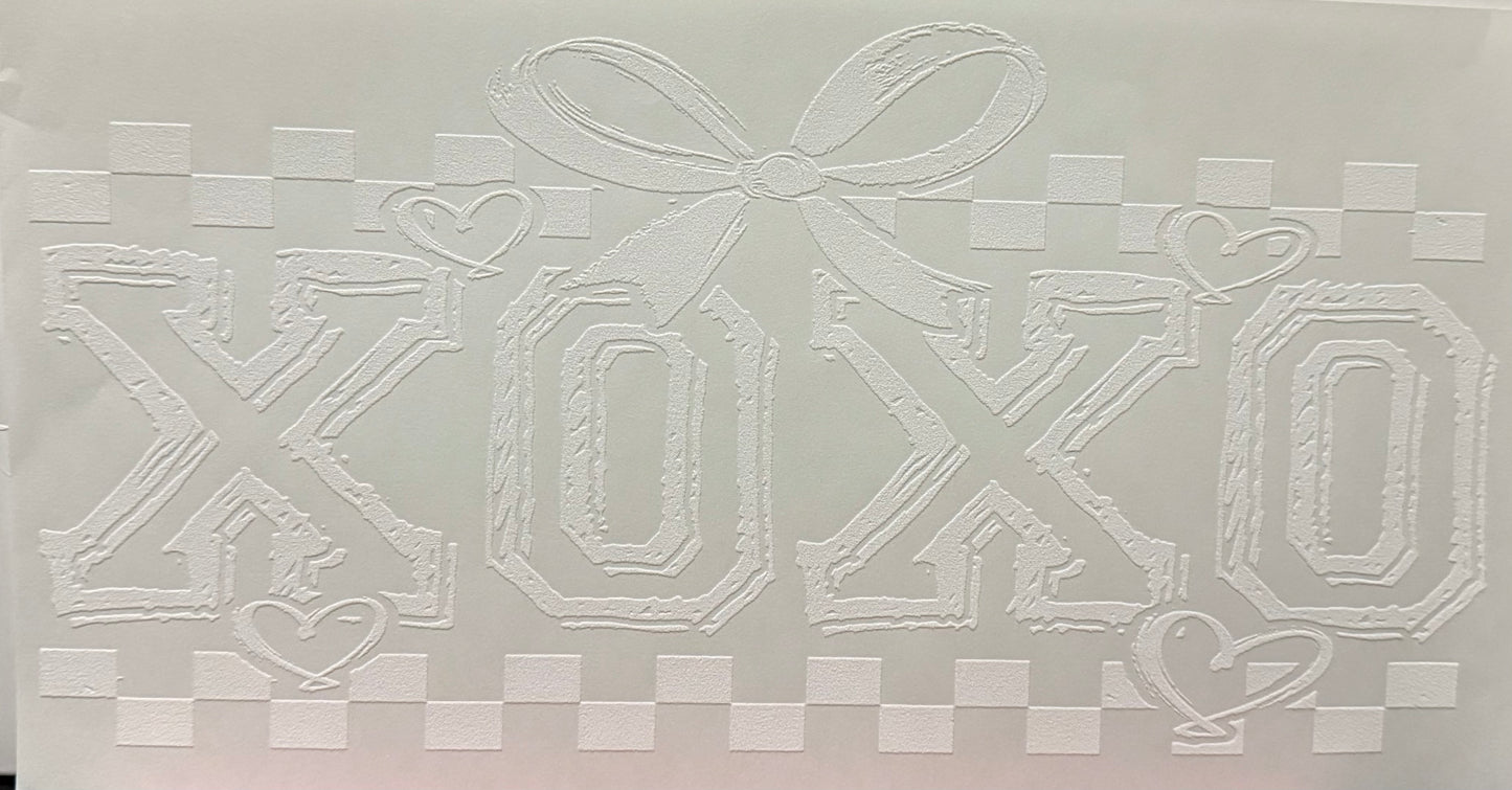 White XOXO Adult DTF