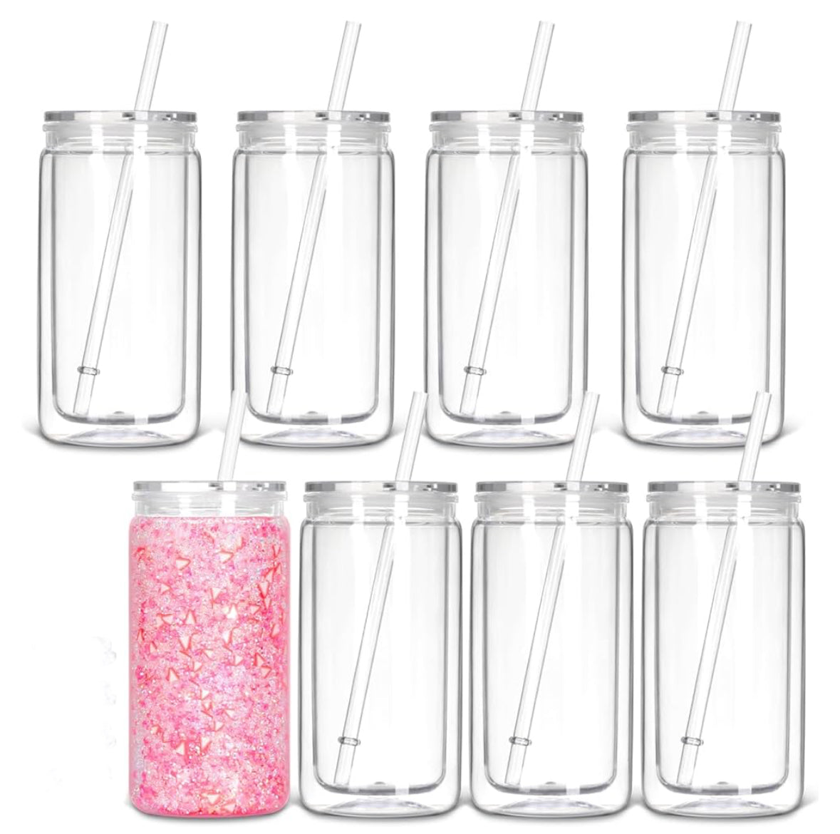 16oz Acrylic Snowglobe tumbler