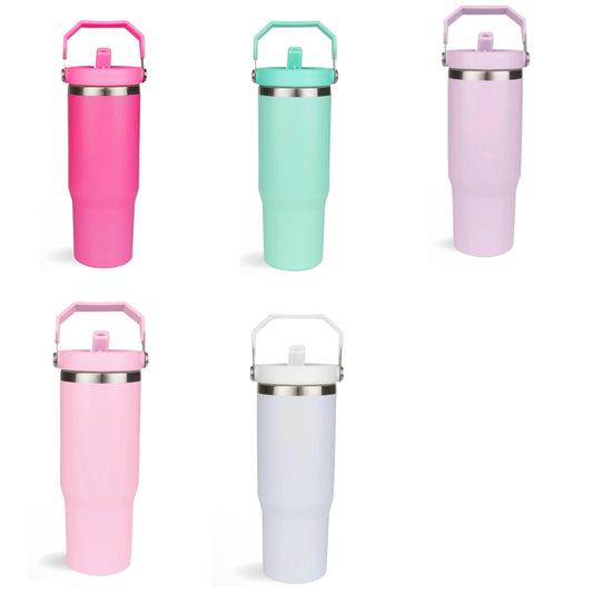 30oz flip top straw