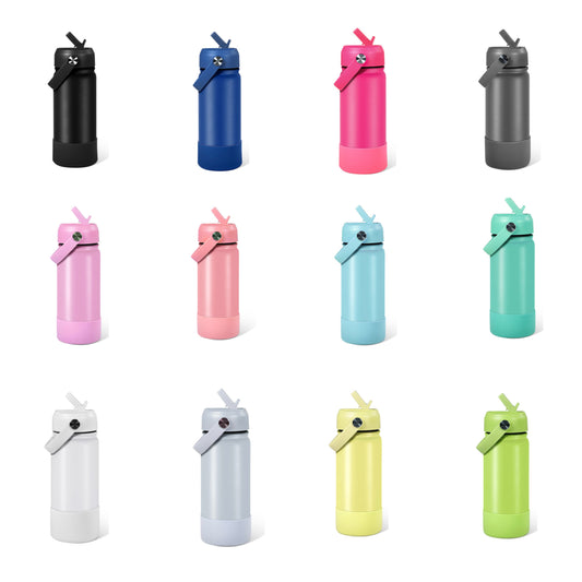 18oz stainless steel water bottle with silicone boot