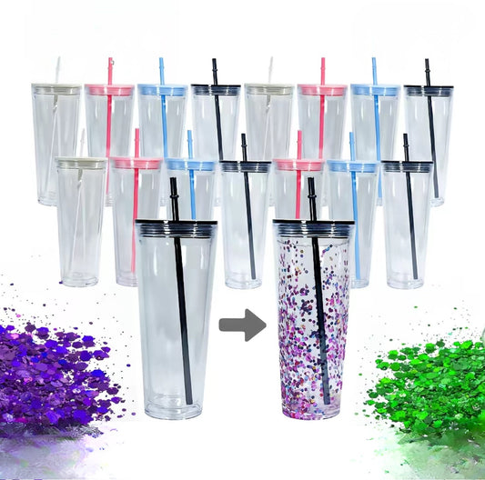 24oz Acrylic Tumbler W/Colored lid!