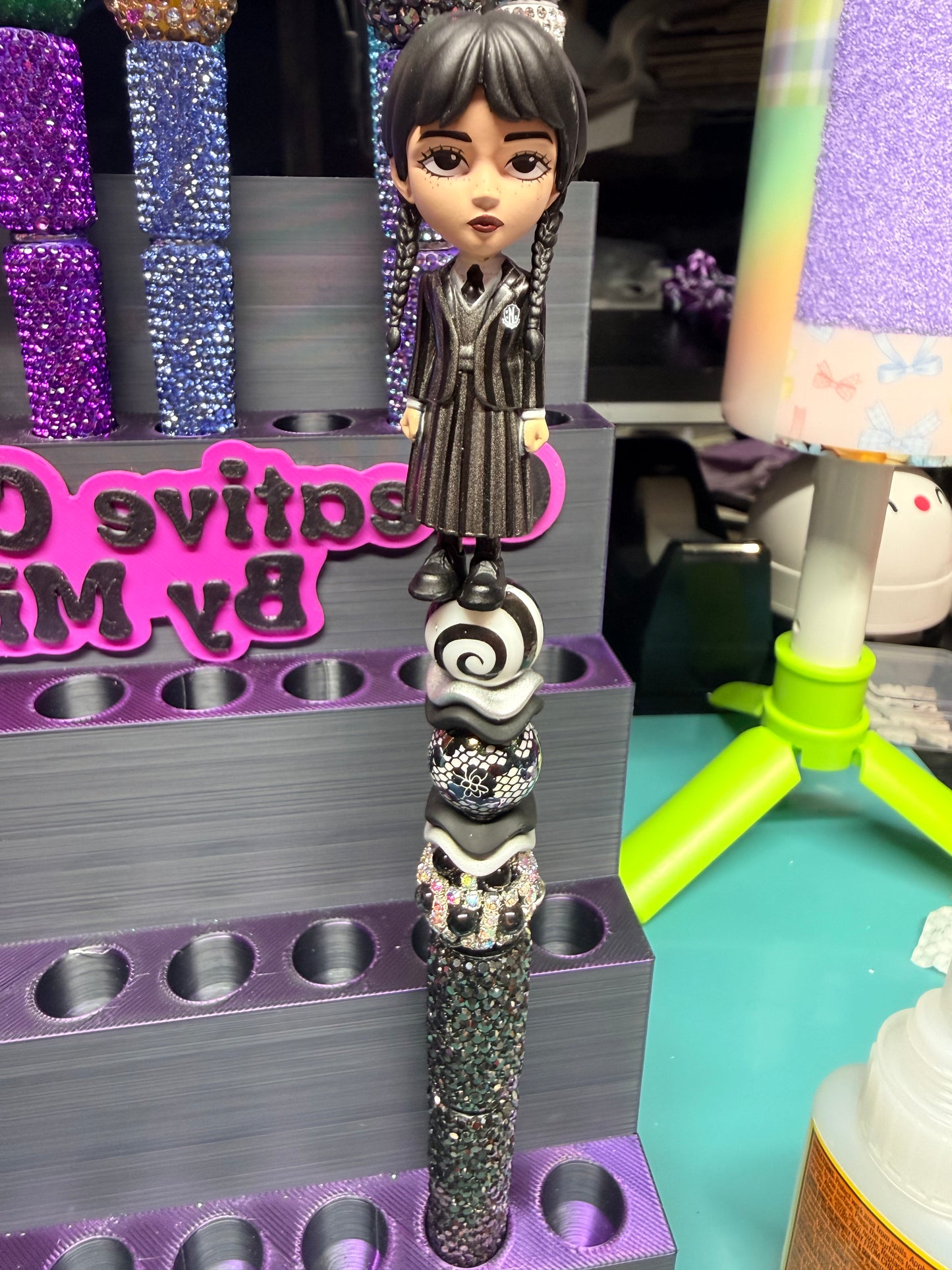 Wednesday Addams bling pen