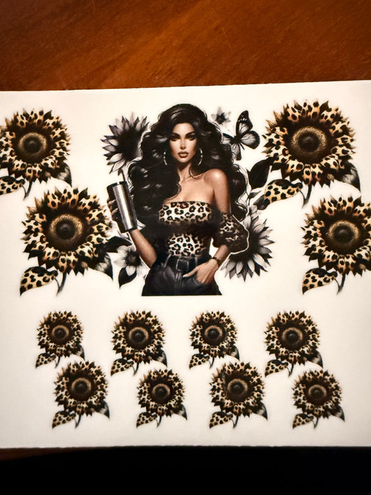 Keychain - leopard girl