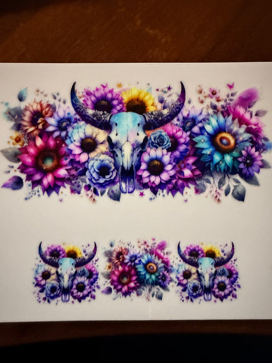 Keychain - cow skull