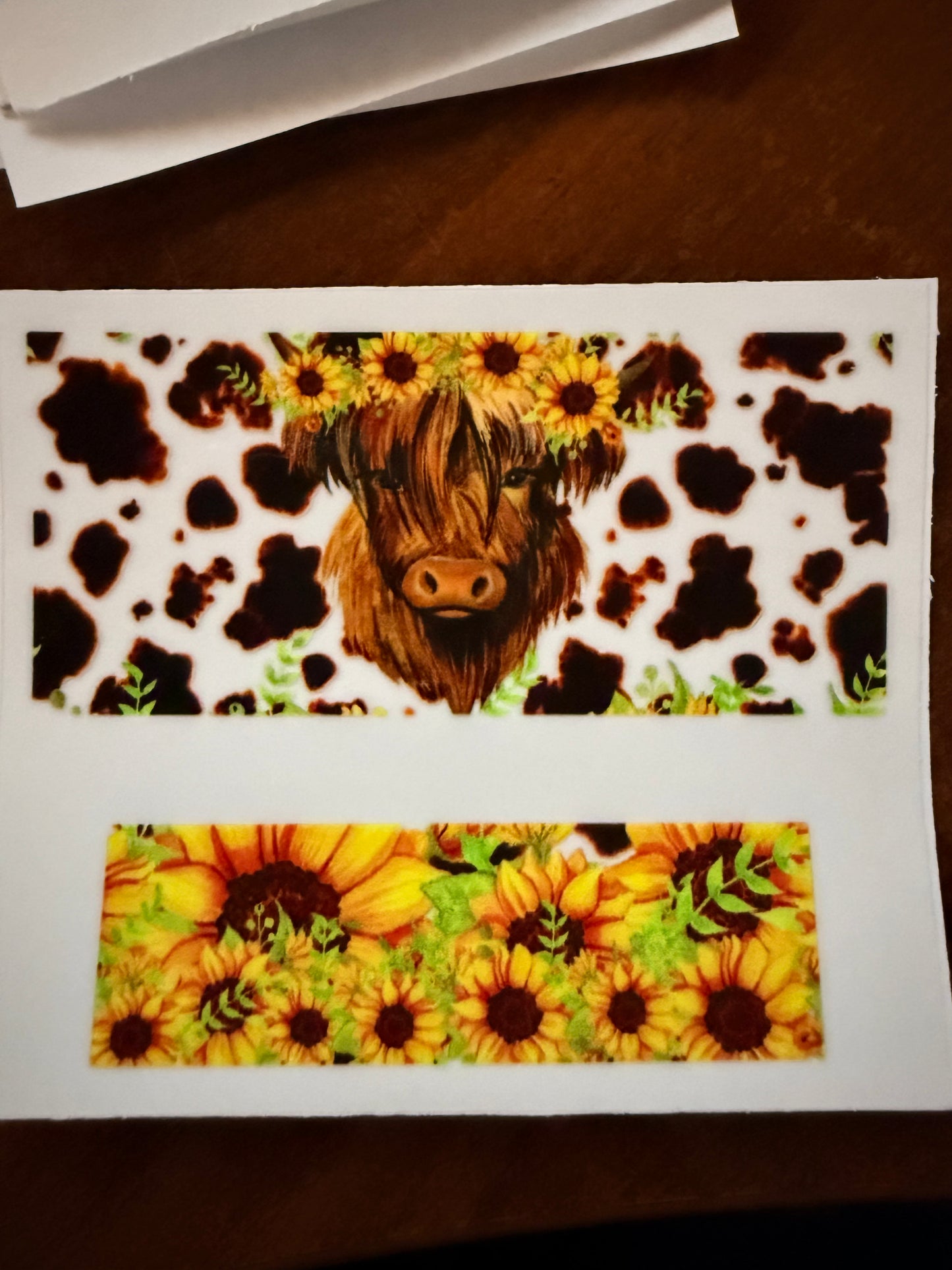 Keychain - sunflower cow