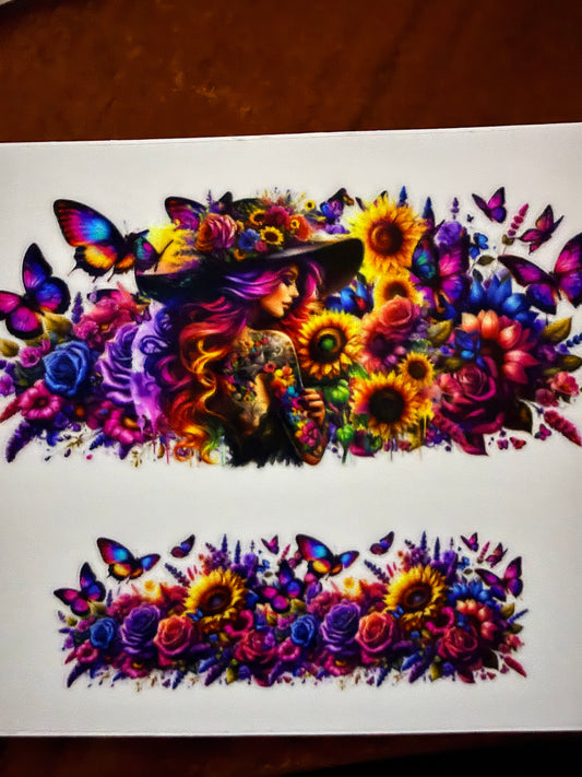 Keychain - tatted flowers