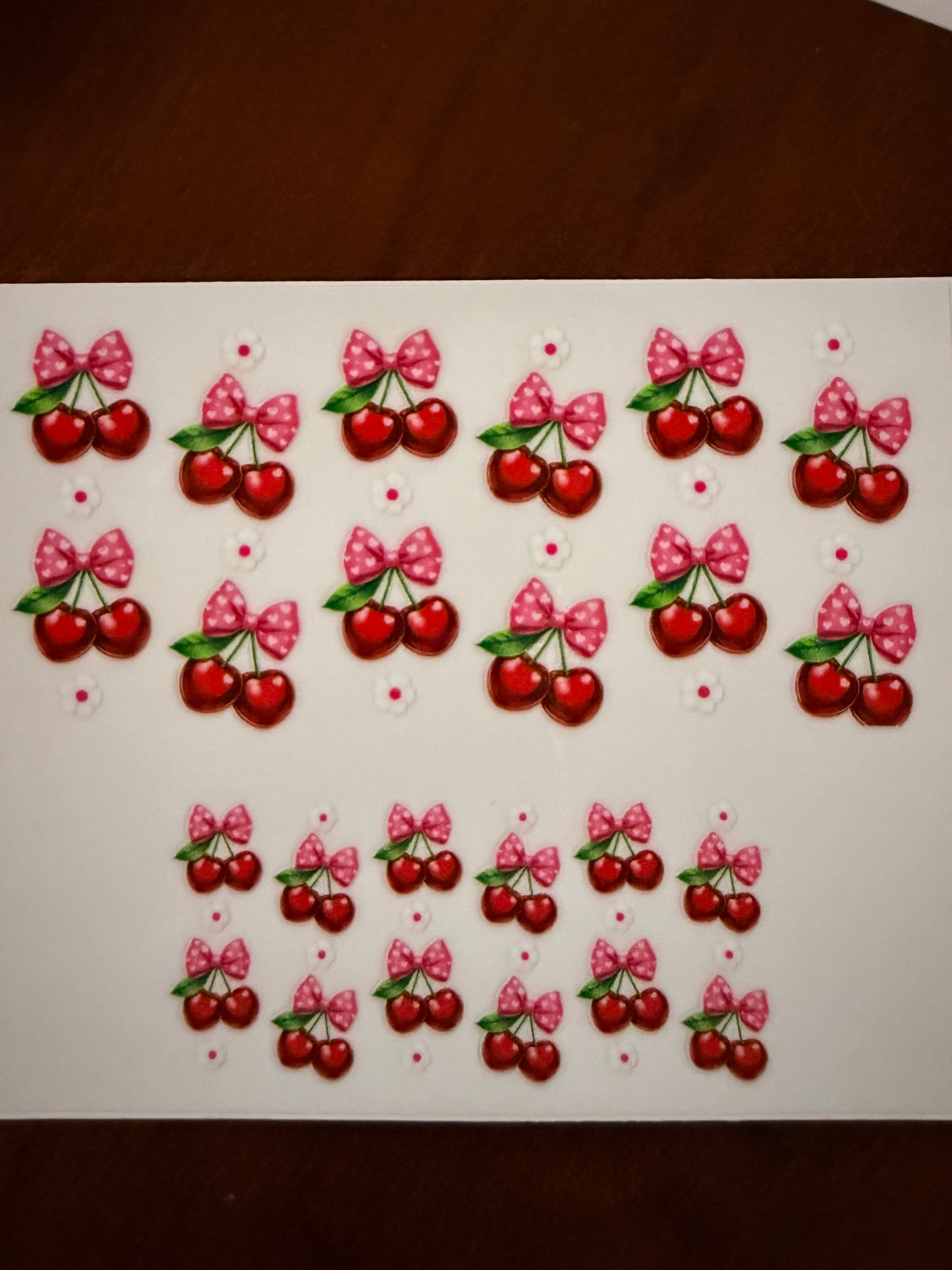 Keychain - bow cherries