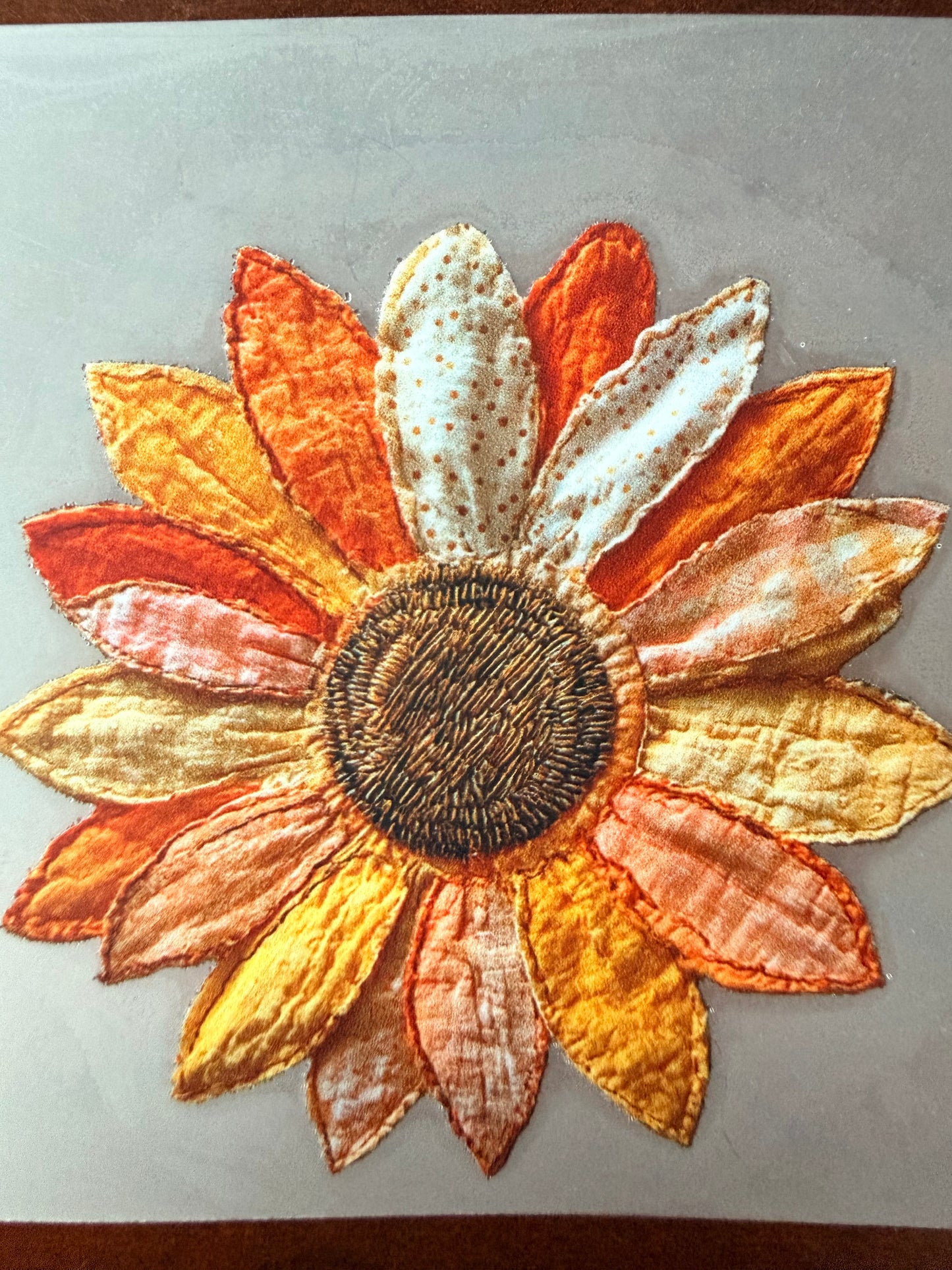 Quilted sunflower Hat DTF